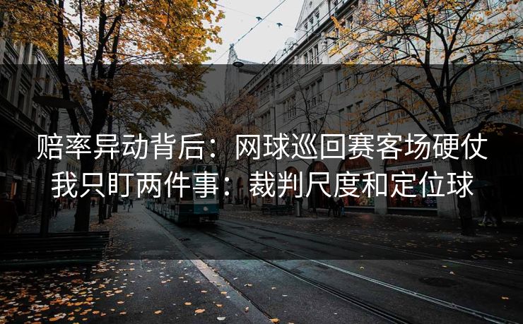 赔率异动背后：网球巡回赛客场硬仗我只盯两件事：裁判尺度和定位球
